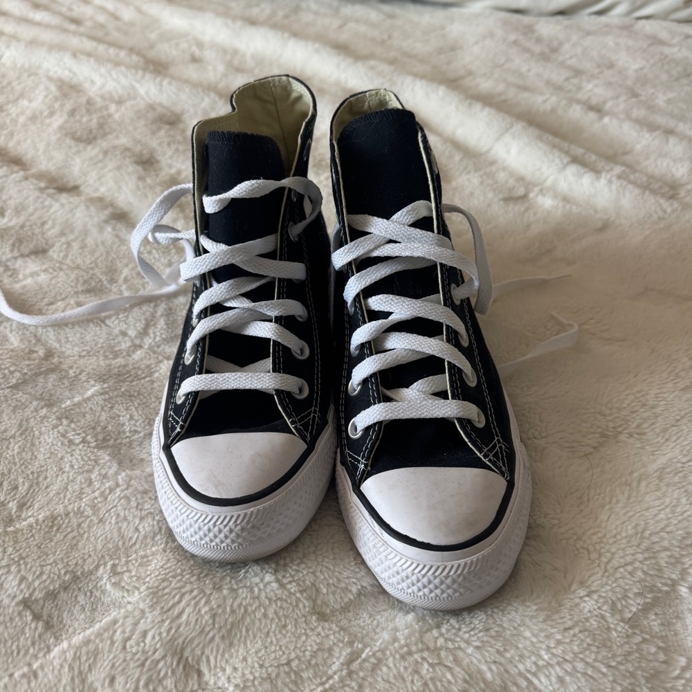Black High-Top Converse Sneakers